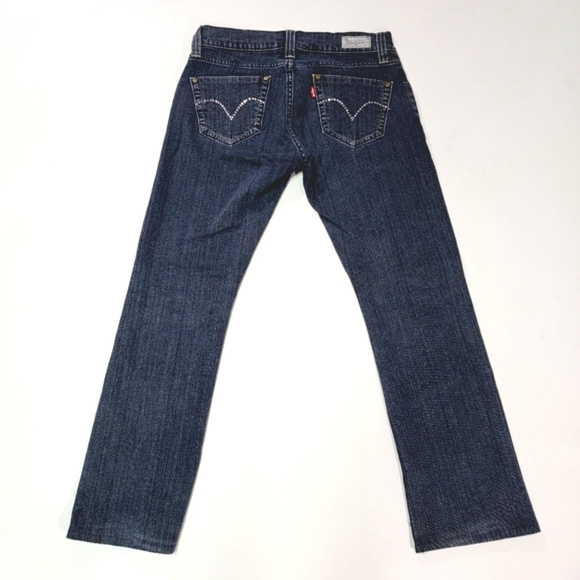 LEVI'S ♡ Sweet 'n Sexy LEVI'S Night Blues Stretchy Blue Jeans w/Rhinestones 8 - Picture 4 of 16